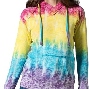 Sweatshirts Hoodies for Women Rainbow Lightweight Pullover - Cotton Fleece Hoodie for Fall Winter Outfits